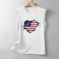thumbnail image 5 of Wycnly Womens 4th of July Tank Tops Independence Day Patriotic Shirts Loose Fit Racerback Vest Summer Fashion Heart American Flag Print Crewneck Sleeveless Blouse White m, 5 of 5