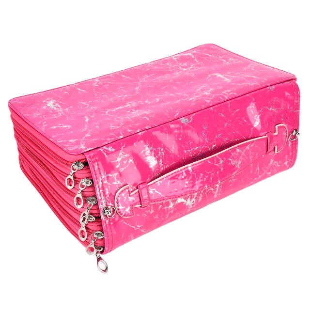 Trousse à Crayons Colorée à 360 Trous, Grande Capacité, Porte-Crayons avec Fermeture Éclair, Organisateur de Stylos, Étui de Rangement avec Poignée de Retrait et Sangle pour Artiste, Stylos Aquarelle, Marqueurs