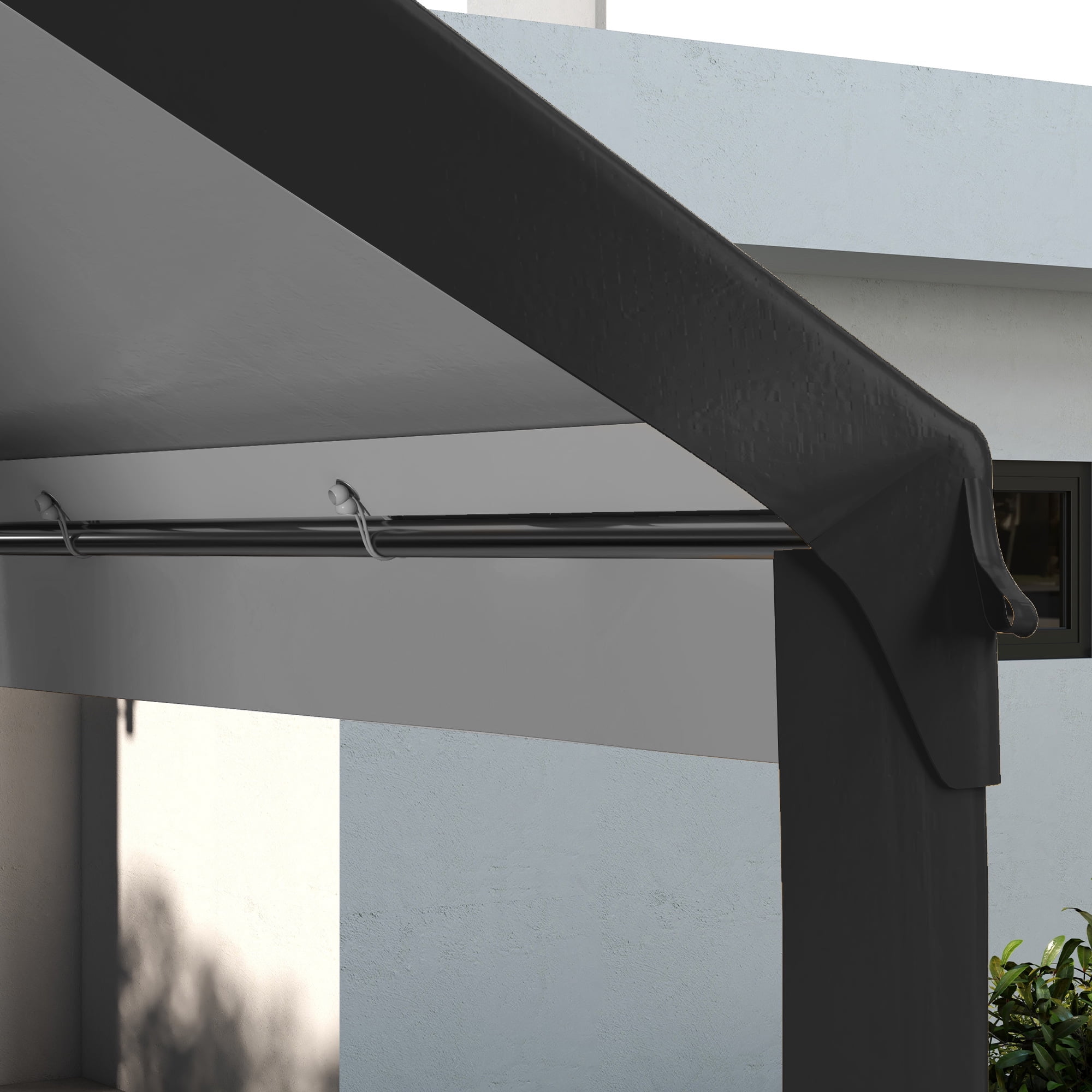 Homiyad 19.6' x 9.7' Carport Roof, UV Resistant Canopy Replacement, Fits 84C-378V00 and 84C-206 Series, Dark Gray