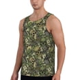 thumbnail image 2 of Cauagu Green Skulls Print Men's Sleeveless Muscle Shirts,Tank Tops Quick Dry Workout Tank Top Gym Muscle Tee Fitness Bodybuilding T Shirt for Men-Medium, 2 of 7