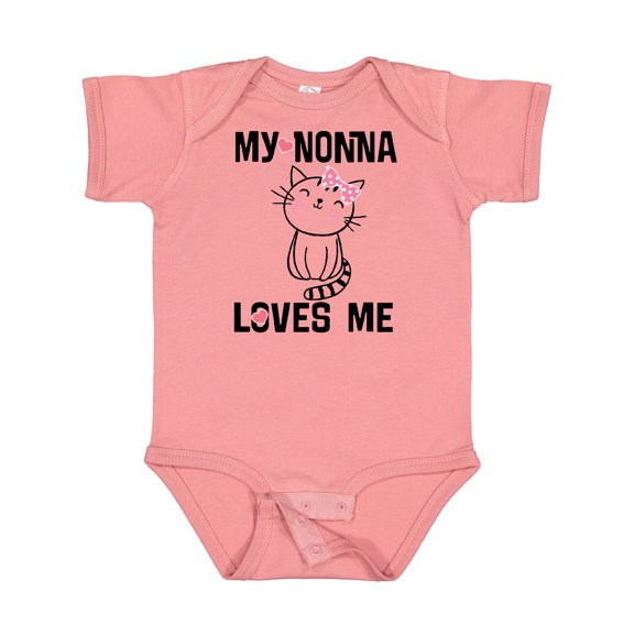 Inktastic Nonna Loves Me Girls Girls Baby Bodysuit