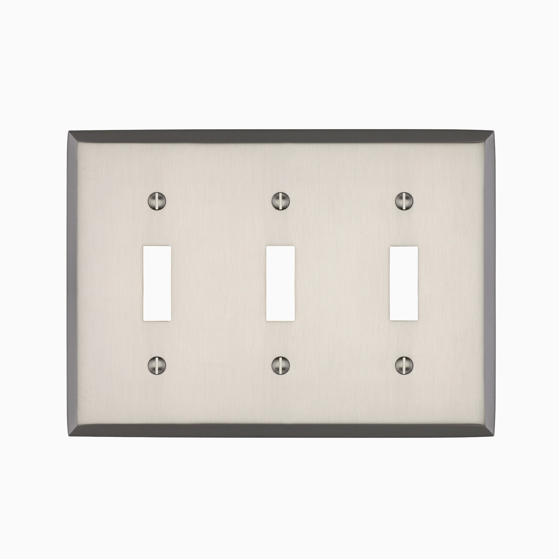 Graham Triple Light Switch Cover Brushed Nickel