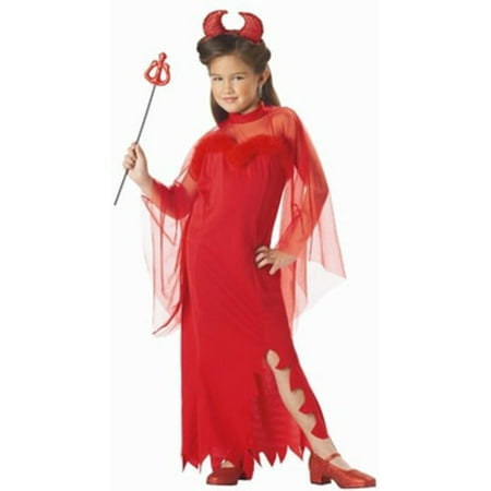 Child's Sheer Devil Girl Costume~Child's Sheer Devil Girl