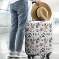 thumbnail image 2 of Bulldog Dog and Footprints Luggage Cover Fashion Suitcase Cover Baggage Covers Fit 25-28 Inch Luggage (Go Travel), 2 of 5