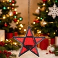 thumbnail image 5 of European Style Five Pointed Star Windproof Candle Holder Glass Iron Hollow Lantern for Home Garden Decoration, 5 of 7