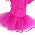 thumbnail image 4 of 3-7T Kids Gymnastics Leotards Ballet Shoe Pattern Girls Short Sleeveless Dancewear Tulle Dress, 4 of 8