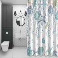 thumbnail image 4 of Teal Coastal Bathroom Shower Curtain, Starfish Coral Shell Summer Ocean Beach Waterproof Washable Soft Bath Curtain for Bathtub Decor with 12 Hooks&Grommet, 66x72 Inch, 4 of 9