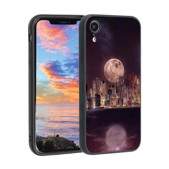 City-Land-54-82 Phone Case, Degined for iPhone XR Case Men Women, Flexible Silicone Shockproof Case for iPhone XR
