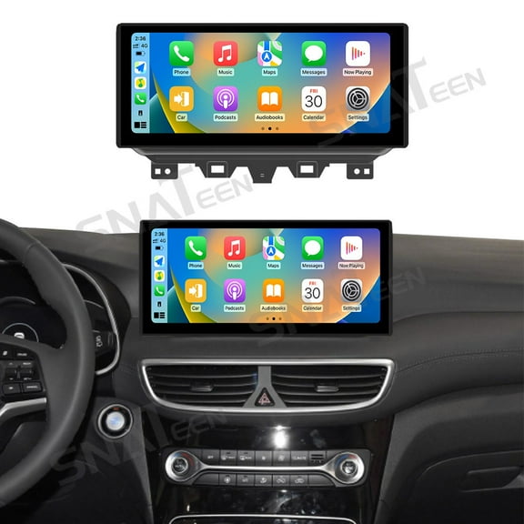 SNATEEN 12.3 inch Carplay Screen/Radio/Multimedia Player for Hyundai Tucson 2019-2020 Model Universal Car Navigation/GPS Upgrade Headunit Android Display 1080P Touch Screen Replace System