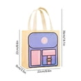 thumbnail image 3 of Canvas Tote Storage Bag with Handle,Organizer Tote for School Supplies,Multi-Purpose Portable Pouch, 3 of 6