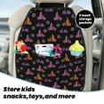 thumbnail image 4 of Bike Pattern pink Mats Back Seat Protectors, Car Seat Protector Vehicle Organizers Waterproof Cover Back Seat Cover for Kids with 3 Storage Pockets 2 Pack, 4 of 5