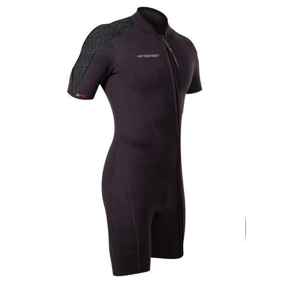 Henderson Thermoprene PRO Mens 3mm Front Zip Shorty Wetsuit 3XL-Tall Black/graphite
