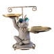 thumbnail image 5 of Estatua de con bandeja, organizador de escritorio, figura de perro de resina artística con bandeja, bandeja de escultura para comedor, Beige, 5 of 9