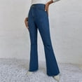 thumbnail image 4 of Vedolay Jeans Women Stretchy Straight Leg Raw Long Fashion Jeans Women BU1,M, 4 of 5