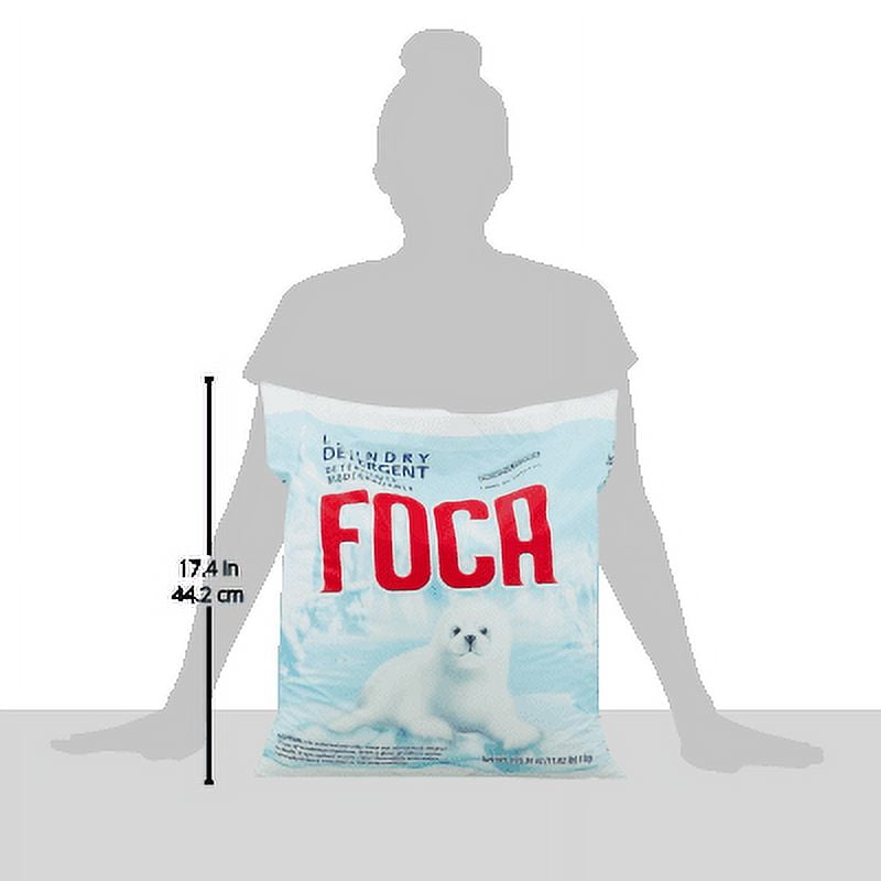 Foca Laundry Detergent, Household Use, All Ages, Biodegradable & Phosphate-Free, Powder Detergent with Anionic Surfactant, 176.36 oz