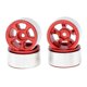 thumbnail image 3 of llantas metálicas de 1 pulgada para coches RC Crawler 1/24 y 1/18 Axial SCX24 AX24 FCX24 Enduro24 TRX4M, 5 radios estrechos, color rojo., 3 of 5