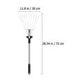 thumbnail image 3 of NUOBESTY Telescopic Folding Leaf Rake, Adjustable Metal Garden Rake, Silver Aluminum Head, Plastic Grip, 72cm x 30cm, 28.30in, 3 of 7