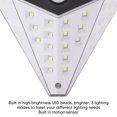 thumbnail image 3 of LED Solar Light, White Light 1200mAh Street Wall Lamp IP65 Waterproof Push Button Motion Sensor ABS  For Sidewalk, 3 of 8