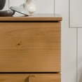 thumbnail image 4 of Walker Edison 20” Contemporary Vertical Drawer Pulls Solid Wood Nightstand, Caramel, 4 of 17