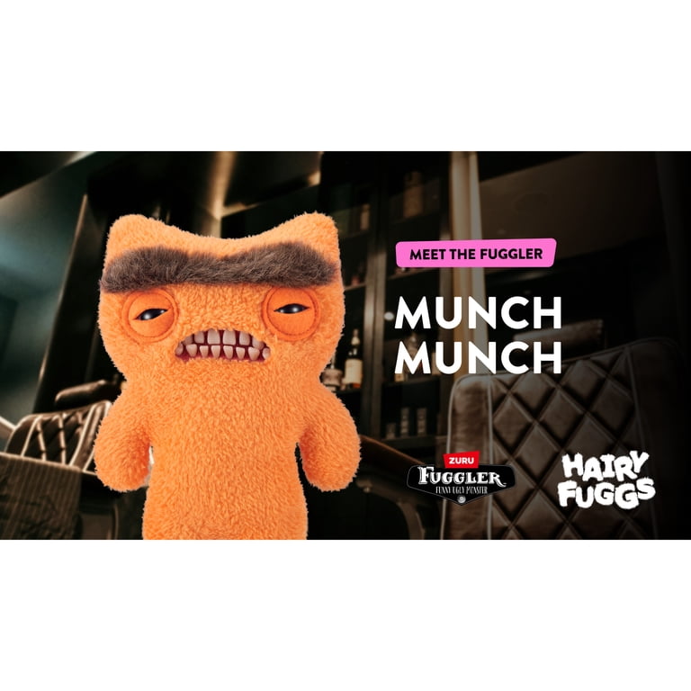 Fuggler Hairy Fuggs 9 inch (Munch Munch - Mono) Soft Plush, Ugly