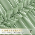 thumbnail image 3 of Seasonwood Ruffle Shower Curtain,Green Tiered Fabric Bathroom Curtain for Farmhouse Decor,72 x 72 Inch, 3 of 8
