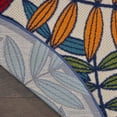 thumbnail image 5 of Nourison Aloha Floral Leaf Flatweave High-Low Indoor Outdoor Round Rug Multicolor 710 x 7'10", 5 of 11