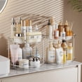 thumbnail image 4 of Organizador con tocadiscos Lazy Susan LAMU, paquete de 2 niveles, transparente, 4 of 9