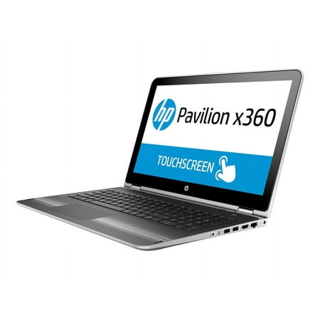 HP Pavilion x360 Laptop 15-bk020wm - Flip design - Intel Core i5 - 6200U / up to 2.8 GHz - Win 10 Home 64-bit - HD Graphics 520 - 8 GB RAM - 1 TB HDD - 15.6" touchscreen 1366 x 768 (HD) - Wi-Fi 5 - natural silver and ash silver with horizontal brushing in digital thread lines - kbd: US