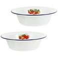 thumbnail image 1 of 2pcs Retro Household Rice Bowl Practical Enamel Ramen Bowl Noodles Bowl, 1 of 7