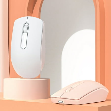 Vacemry under 2Pcs Compact Wireless Mouse Slim Wireless Bluetooth Mouse Portable Design Easy Carry for Travel Laptop NoteRead Tablet Use On the Go