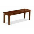 thumbnail image 1 of Capri bench with wood seat in Mahogany, 1 of 2