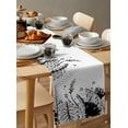 thumbnail image 6 of Abstract Leaves Plant Black And White Table Runner Luxury Wedding Decor Table Runner Home Dining Holiday Decor Tablecloth, 6 of 6