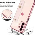 thumbnail image 2 of for Samsung Galaxy A14 5G Case Pink Love Hearts Design for Women Girl Men, Luxury Plating with Strap Stand Full Camera Lens Protection Bumper for Galaxy A14 5G, 2 of 12