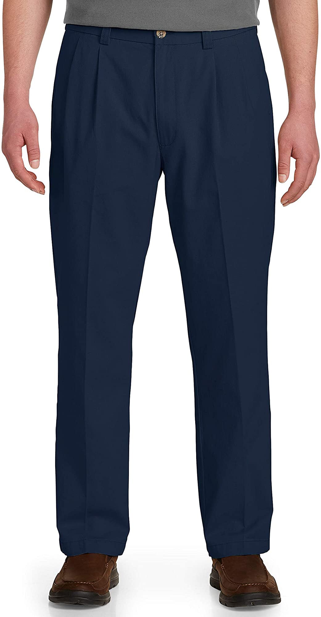 Harbor Bay by DXL Big and Tall Waist-Relaxer Pants8211; Unhemmed 