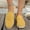 Yellow, variant on WAVSUF Women Flats LoaferS, Shallow Mouth Outdoor Wear Closed Toe Denim Leather Comfortable Walking Flats Shoes Red 9.5