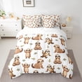 thumbnail image 2 of Manfei Animal Sloth 7-Piece Twin Bedding Sets,Jungle Safari Bedding Comforter Set,Kawaii Wildlife Breathable Sheet Sets,Super Cozy Cartoon Room Decorative,Reversible, 2 of 7