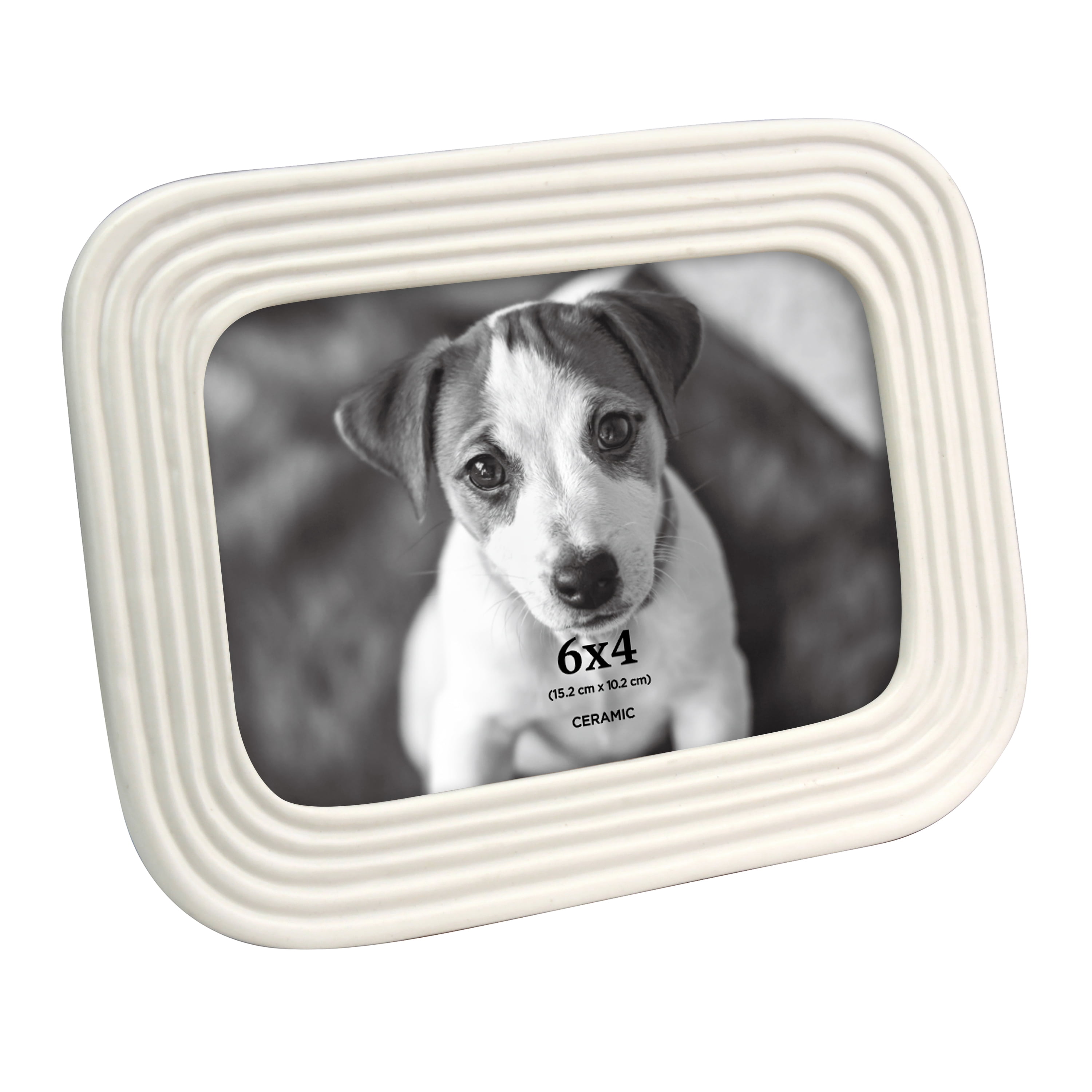 Better Homes & Gardens 4x6 Ceramic Tabletop Picture Frame, White