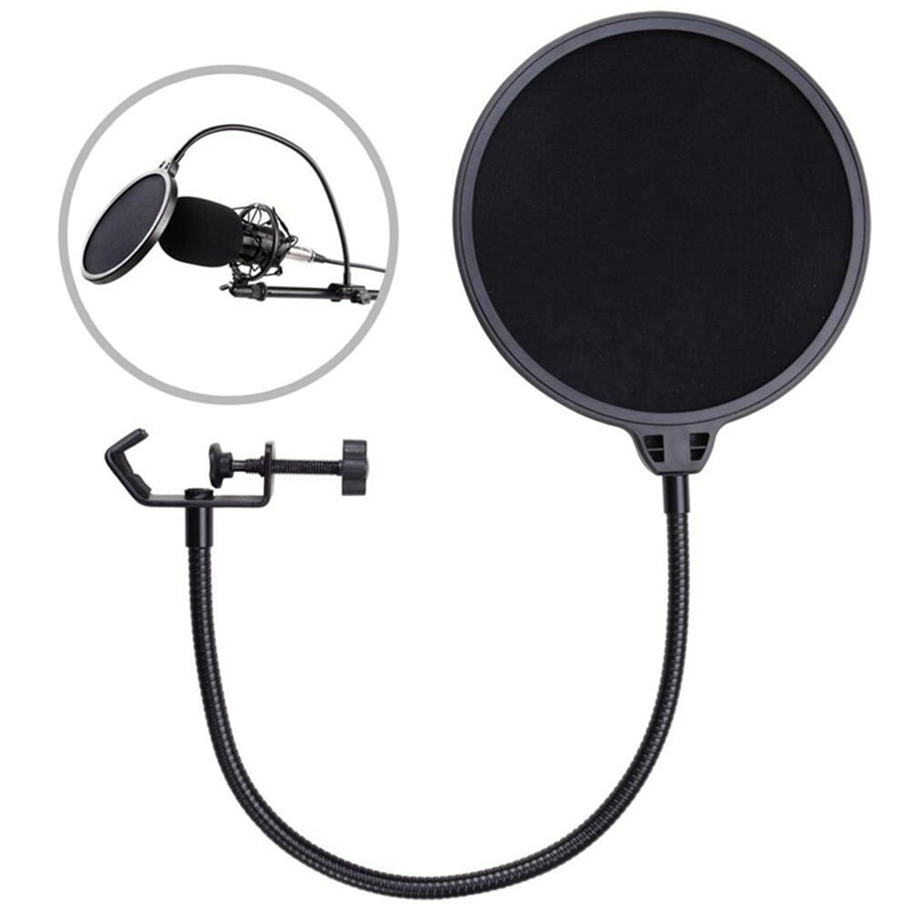 Microphone Wind Screen Mask for Condenser Microphone Mic Wind Double