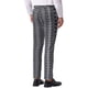 thumbnail image 3 of Pantalones de patrón irregular Inspire Chic para hombre, pantalones de frente plano con bloques de color, rayas, 36, negro, 3 of 6