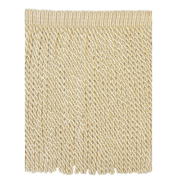 9" (22.5cm) Long Traditional Bullion Fringe Trim with Fancy Knitted Header # BFS9,, Cream Ivory #A2 (Ivory / Cream) 5 Yards (15 ft/4.5m)
