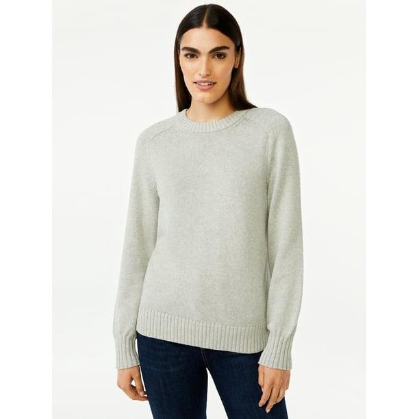 Free Assembly Women’s Shrunken Crewneck Sweater - Walmart.com