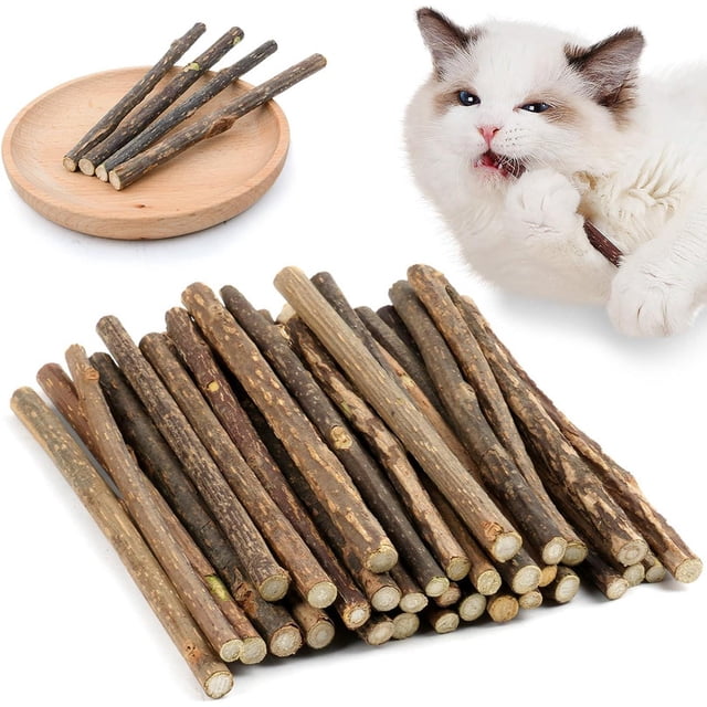 Palos Gato 30 Palitos de Hierba Gatera Palitos de Catnip para Gatos Juguete Natural 100% Orgánico