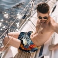 thumbnail image 2 of luoweisi Men's Beach Shorts Quick Dry Swim Trunks with Mesh Lining Wolf M, 2 of 5