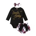 thumbnail image 1 of Kmbangi Baby Christmas Clothes Set, Long Sleeve Plaid Print, 1 of 8