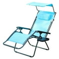 thumbnail image 2 of Set of 2 Jeco Oversized Zero Gravity Chair with Sunshade and Drink Tray - Green, 2 of 8