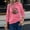 Pink, variant on Hatchima Sweatshirt for Women,Women's Round Neck Christmas Printed Color Fashion Top,Long Sleeve Top Sweatshirts