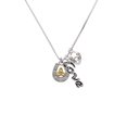 thumbnail image 2 of Delight Jewelry Two-tone Horseshoe with Trinity Knot - Love and Lock Charm Necklace, 18"+1", 2 of 4