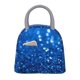 thumbnail image 1 of Fotbe A Blue Glitter Bolsa de Almuerzo con Estampado, Lonchera Aislada, Contenedor de Comida Reutilizable Tipo Cooler a Prueba de Fugas, 1 of 6
