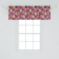 thumbnail image 2 of Ambesonne Floral Window Valance, Hydrangea and Mallow Flowers, 42" x 18", Coral Blue Violet Green, 2 of 3