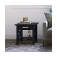 thumbnail image 3 of Trent Home Table d'Appoint Grand en Bois Massif avec Rangement, Noir, 3 of 12